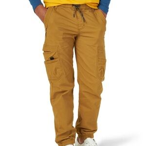 Wrangler Boys Gamer Cargo Khaki Size 10 Twill Joggers Sporty Streetwear Utility